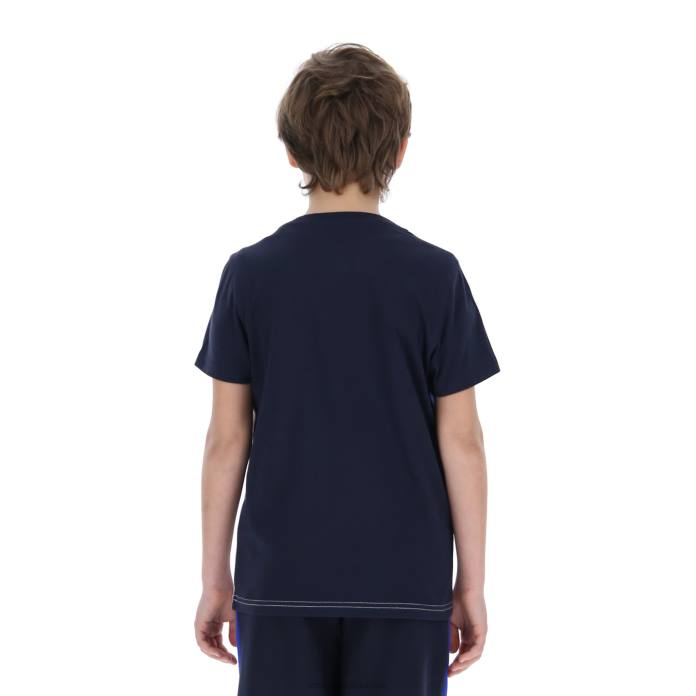 ATHLETICA B III TEE JS NAVY BLUE/BRIGHT WHITE Lotto Kids Apparel 0Z6F1137