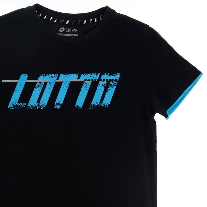 LOGO TEE ALL BLACK Lotto Kids Apparel 0Z6F1149