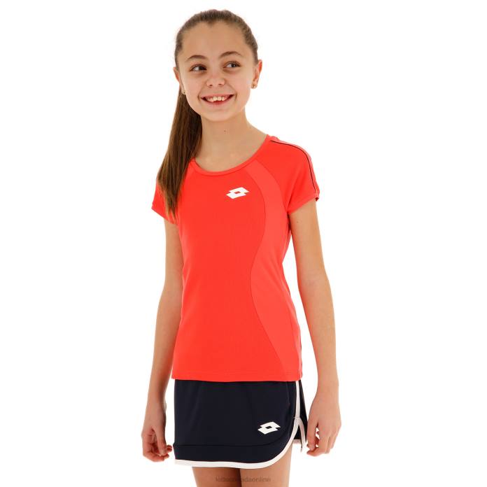 SQUADRA G TEE PL RED FLUO Lotto Kids Apparel 0Z6F1169