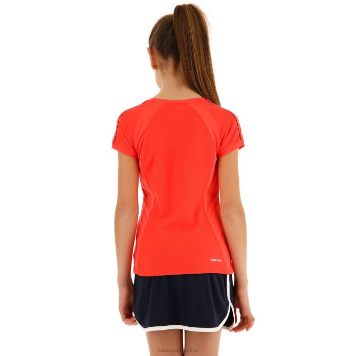 SQUADRA G TEE PL RED FLUO Lotto Kids Apparel 0Z6F1169