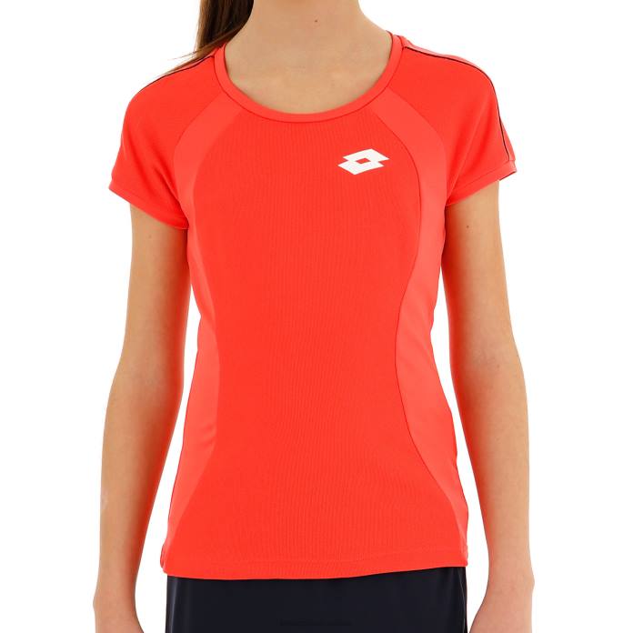 SQUADRA G TEE PL RED FLUO Lotto Kids Apparel 0Z6F1169