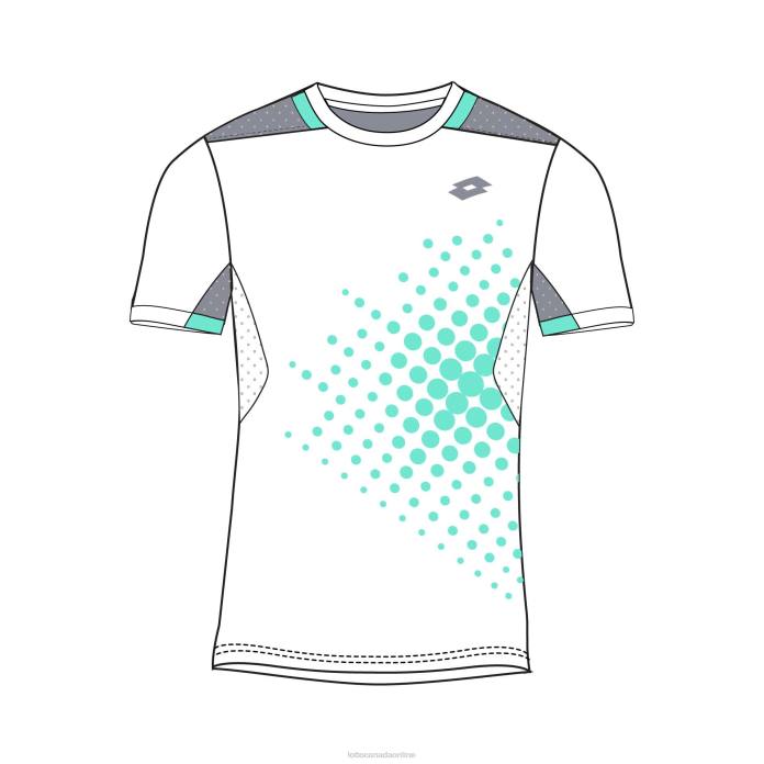TOP B IV TEE 1 BRIGHT WHITE/GREEN 929C Lotto Kids Apparel 0Z6F1158
