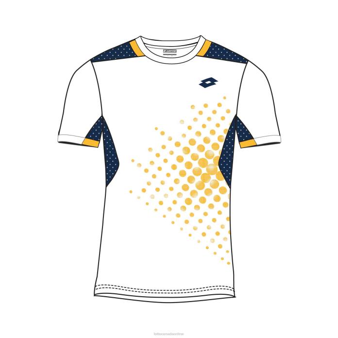 TOP B IV TEE 1 BRIGHT WHITE/NAVY BLUE Lotto Kids Apparel 0Z6F1161