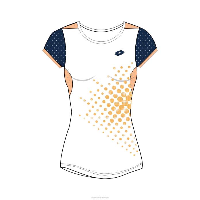 TOP G IV TEE 1 BRIGHT WHITE/ORANGE BEAT Lotto Kids Apparel 0Z6F1162