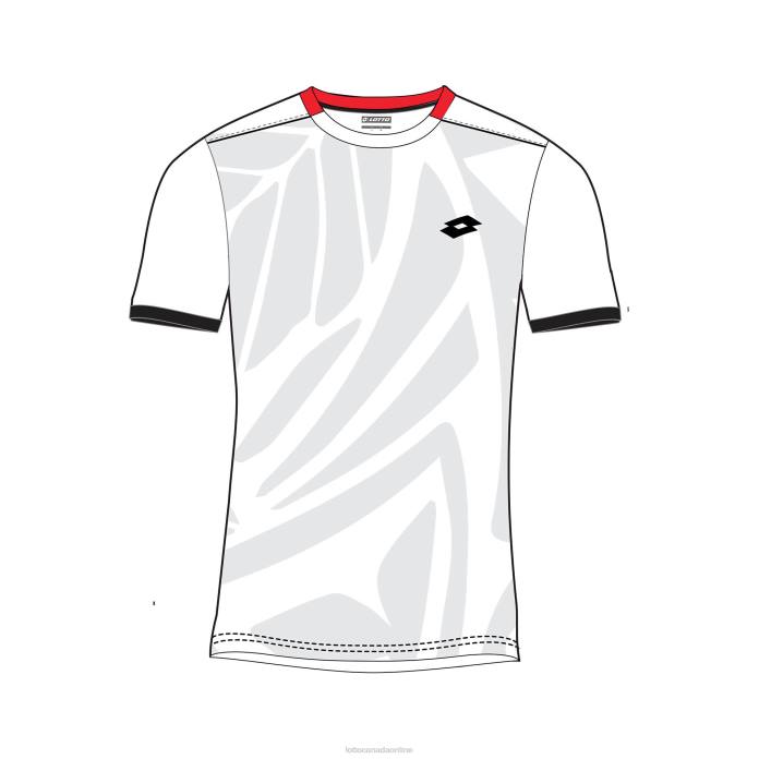 TOP TEN B III TEE PRT2 PL BRIGHT WHITE/GLACIER GRAY Lotto Kids Apparel 0Z6F1180