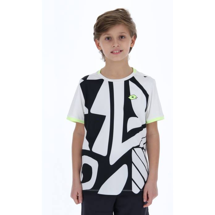TOP TEN B III TEE PRT2 PL BRIGHT WHITE Lotto Kids Apparel 0Z6F1185