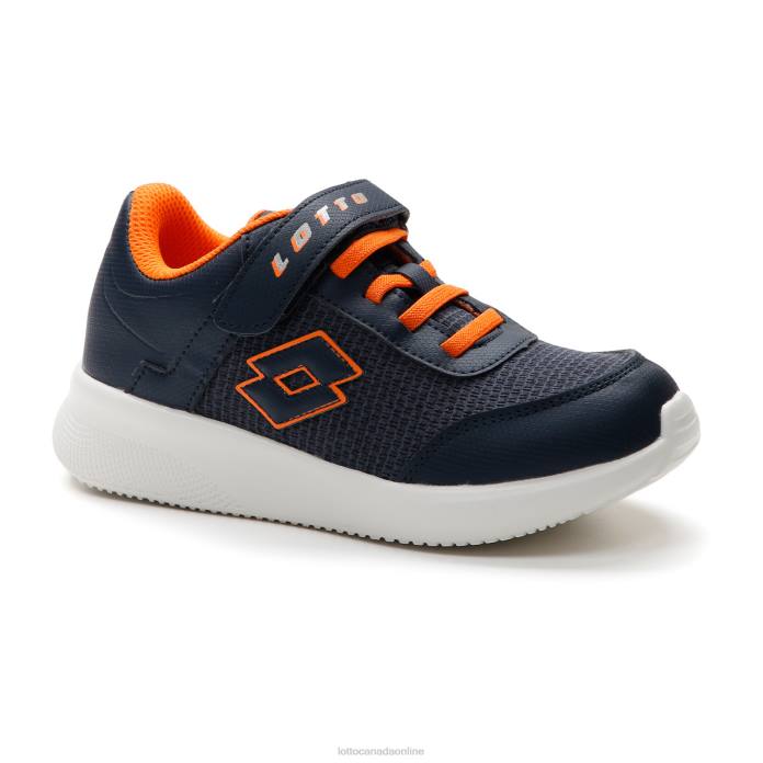 EVOLITE AMF III MLG CL S DRESS BLUE/ALL BLACK/RUST ORANGE Lotto Kids Shoes 0Z6F1087
