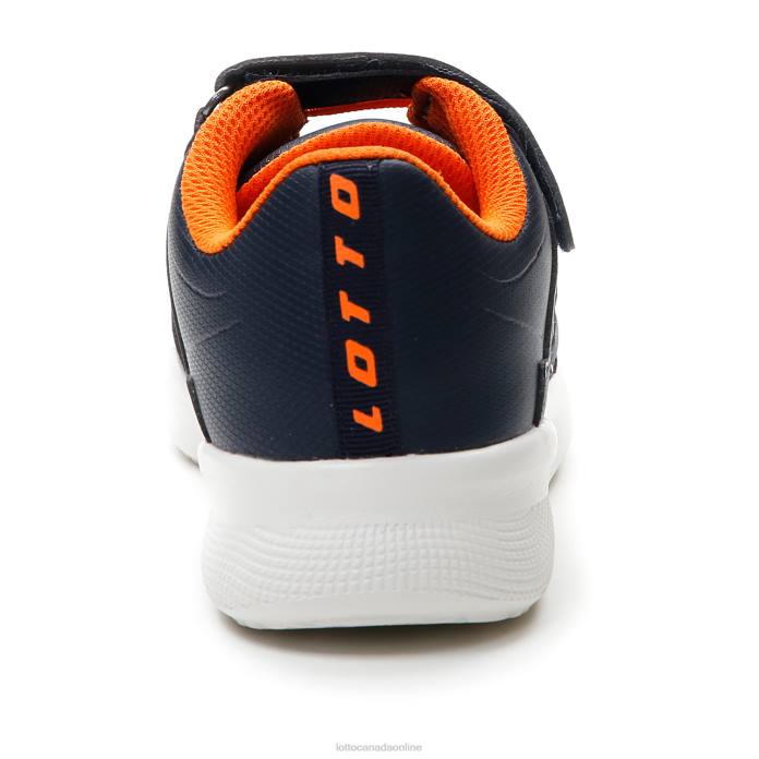 EVOLITE AMF III MLG CL S DRESS BLUE/ALL BLACK/RUST ORANGE Lotto Kids Shoes 0Z6F1087