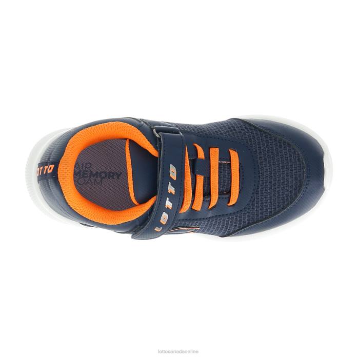 EVOLITE AMF III MLG CL S DRESS BLUE/ALL BLACK/RUST ORANGE Lotto Kids Shoes 0Z6F1087