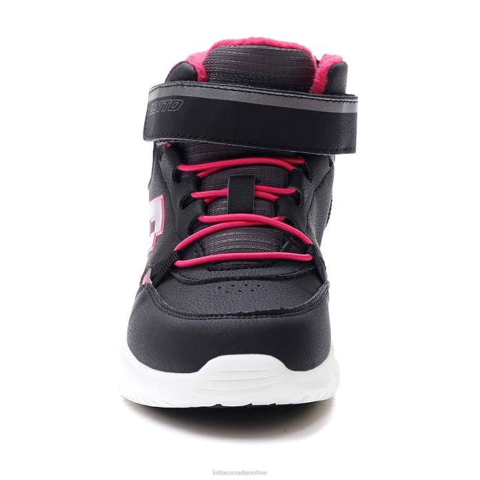 FUGA AMF MID CL SL ALL BLACK/GRAVITY TITAN/GLAMOUR PINK Lotto Kids Shoes 0Z6F1052