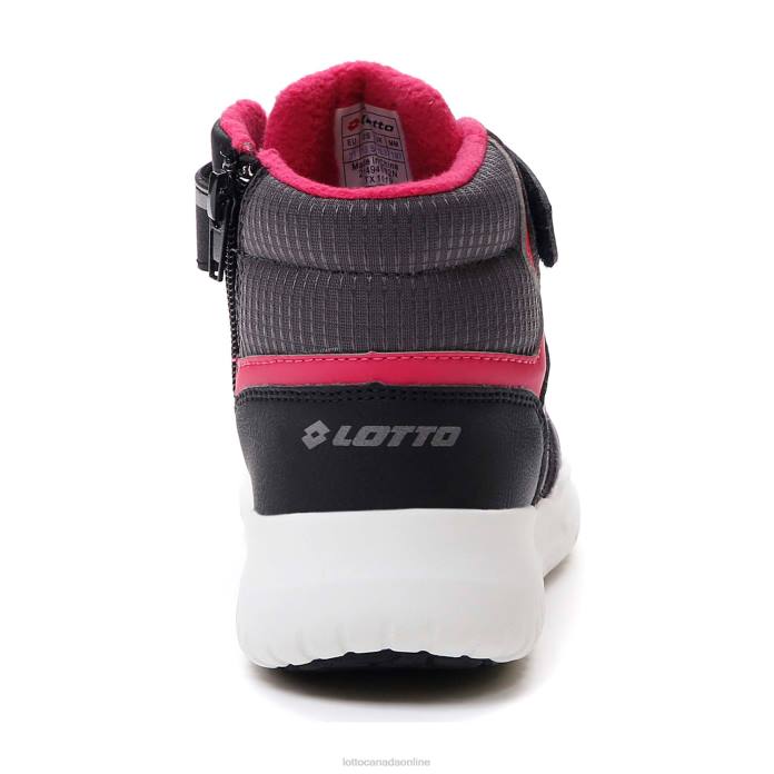 FUGA AMF MID CL SL ALL BLACK/GRAVITY TITAN/GLAMOUR PINK Lotto Kids Shoes 0Z6F1052