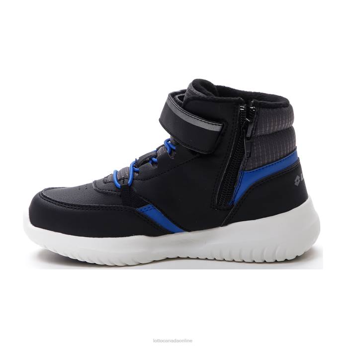 FUGA AMF MID CL SL ALL BLACK/GRAVITY TITAN/LAPIS BLUE Lotto Kids Shoes 0Z6F1053
