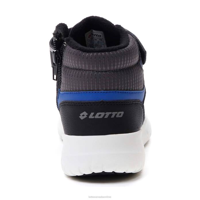 FUGA AMF MID CL SL ALL BLACK/GRAVITY TITAN/LAPIS BLUE Lotto Kids Shoes 0Z6F1053