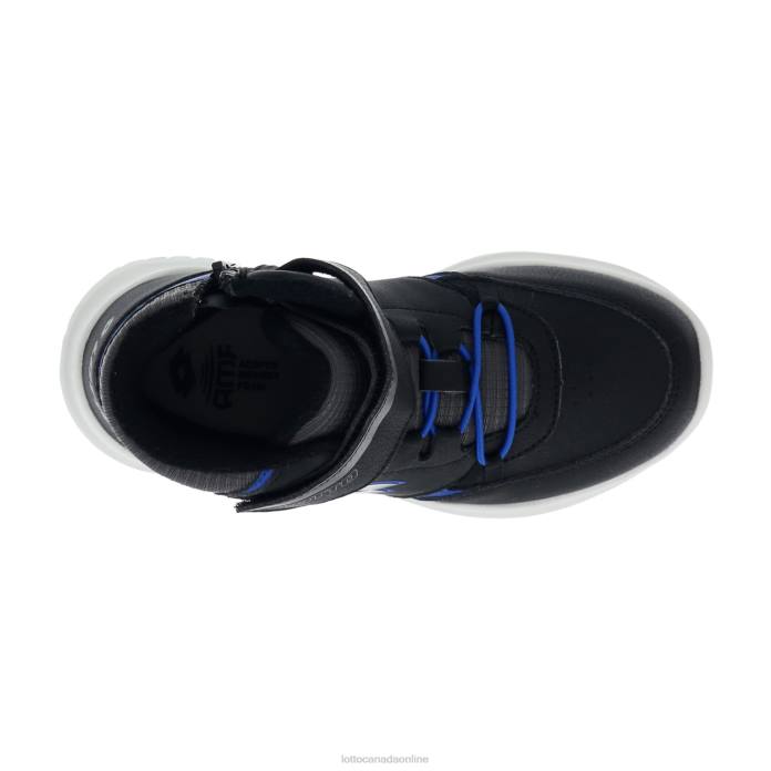 FUGA AMF MID CL SL ALL BLACK/GRAVITY TITAN/LAPIS BLUE Lotto Kids Shoes 0Z6F1053
