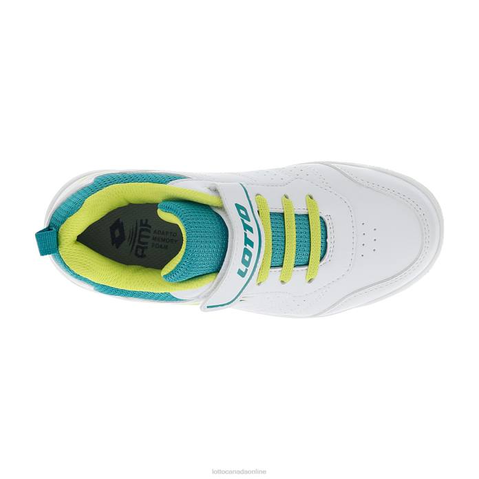 SET ACE AMF XIV CL SL ALL WHITE/ACACIA GREEN/SPECTRA GREEN Lotto Kids Shoes 0Z6F1074