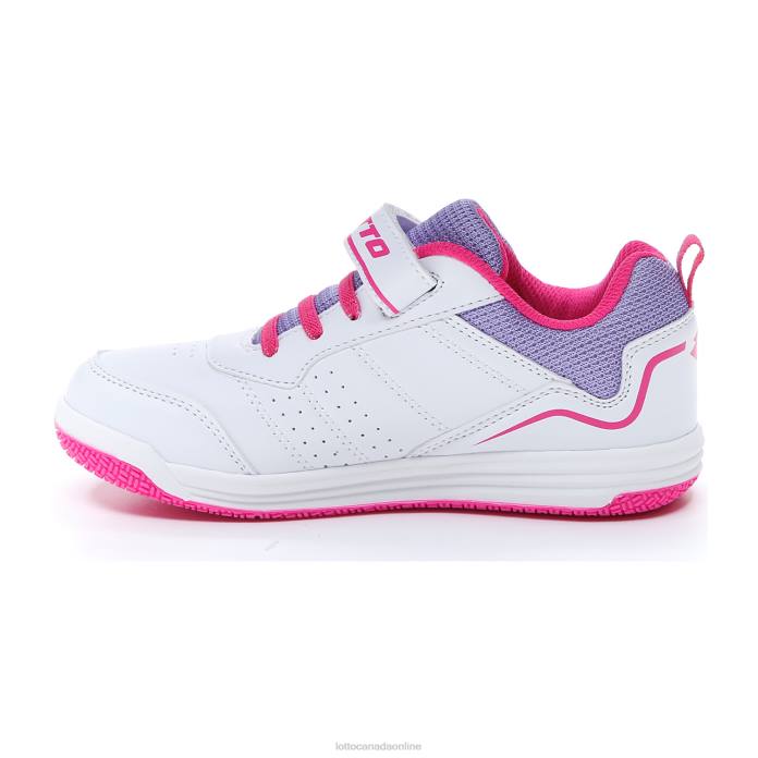 SET ACE AMF XIV CL SL ALL WHITE/DYNAMIC FUCHSIA/PAISLEY PURPLE Lotto Kids Shoes 0Z6F1075