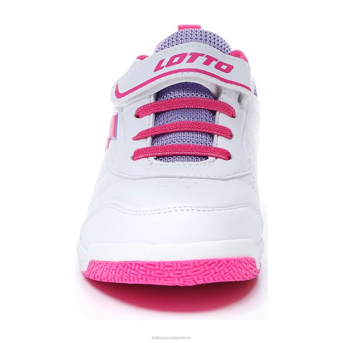 SET ACE AMF XIV CL SL ALL WHITE/DYNAMIC FUCHSIA/PAISLEY PURPLE Lotto Kids Shoes 0Z6F1075