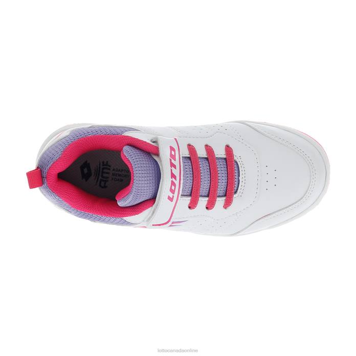 SET ACE AMF XIV CL SL ALL WHITE/DYNAMIC FUCHSIA/PAISLEY PURPLE Lotto Kids Shoes 0Z6F1075