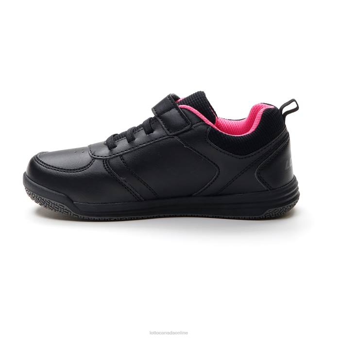 SET ACE AMF XIX 1 CL S ALL BLACK/GRAVITY TITAN/NEON MAGENTA Lotto Kids Shoes 0Z6F1071