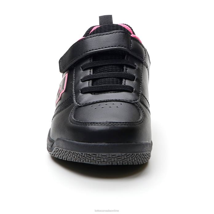 SET ACE AMF XIX 1 CL S ALL BLACK/GRAVITY TITAN/NEON MAGENTA Lotto Kids Shoes 0Z6F1071