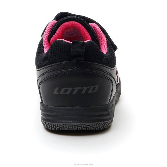 SET ACE AMF XIX 1 CL S ALL BLACK/GRAVITY TITAN/NEON MAGENTA Lotto Kids Shoes 0Z6F1071