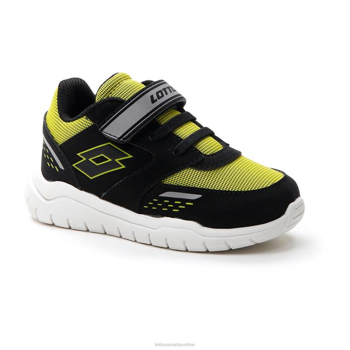 SPACELITE AMF 2 II INF S ALL BLACK/ACACIA GREEN Lotto Kids Shoes 0Z6F1096