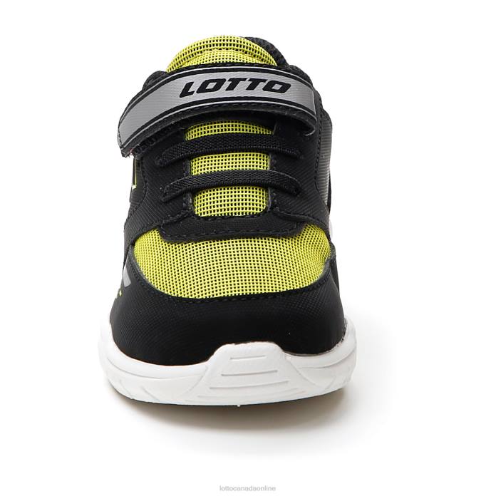 SPACELITE AMF 2 II INF S ALL BLACK/ACACIA GREEN Lotto Kids Shoes 0Z6F1096