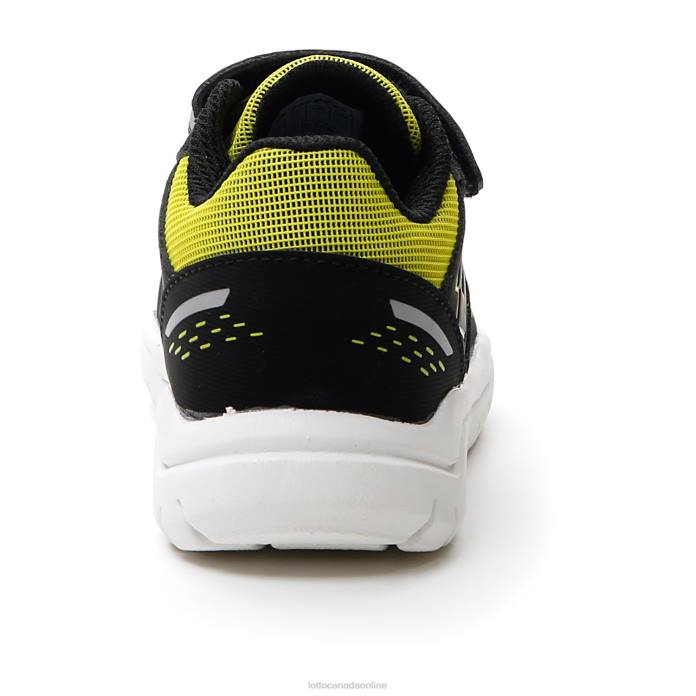 SPACELITE AMF 2 II INF S ALL BLACK/ACACIA GREEN Lotto Kids Shoes 0Z6F1096
