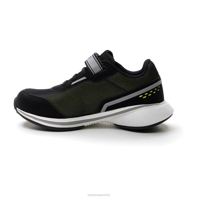 SPEEDEVO 600 AMF II CL S ALL BLACK/ACACIA GREEN Lotto Kids Shoes 0Z6F1094