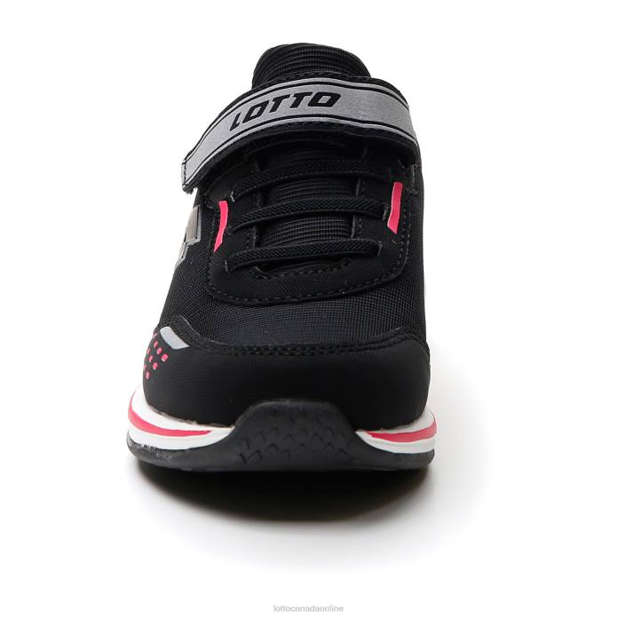 SPEEDEVO 600 AMF II CL S ALL BLACK/GRAVITY TITAN/GLAMOUR PINK Lotto Kids Shoes 0Z6F1095