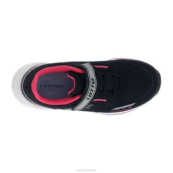 SPEEDEVO 600 AMF II CL S ALL BLACK/GRAVITY TITAN/GLAMOUR PINK Lotto Kids Shoes 0Z6F1095