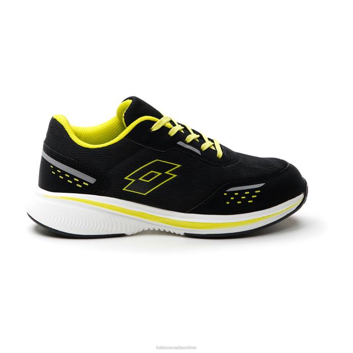 SPEEDEVO 600 AMF JR ALL BLACK/COOL GRAY 11C/ACACIA GREEN Lotto Kids Shoes 0Z6F1089