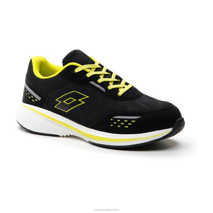 SPEEDEVO 600 AMF JR ALL BLACK/COOL GRAY 11C/ACACIA GREEN Lotto Kids Shoes 0Z6F1089