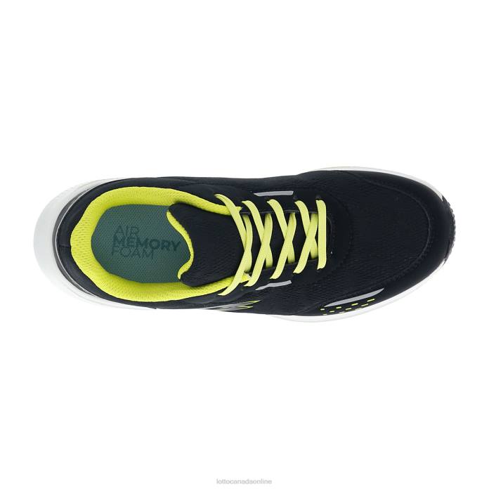 SPEEDEVO 600 AMF JR ALL BLACK/COOL GRAY 11C/ACACIA GREEN Lotto Kids Shoes 0Z6F1089