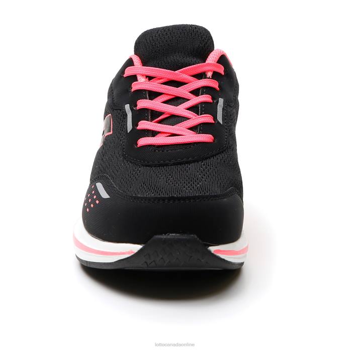 SPEEDEVO 600 AMF JR ALL BLACK/COOL GRAY 11C/NEON MAGENTA Lotto Kids Shoes 0Z6F1090