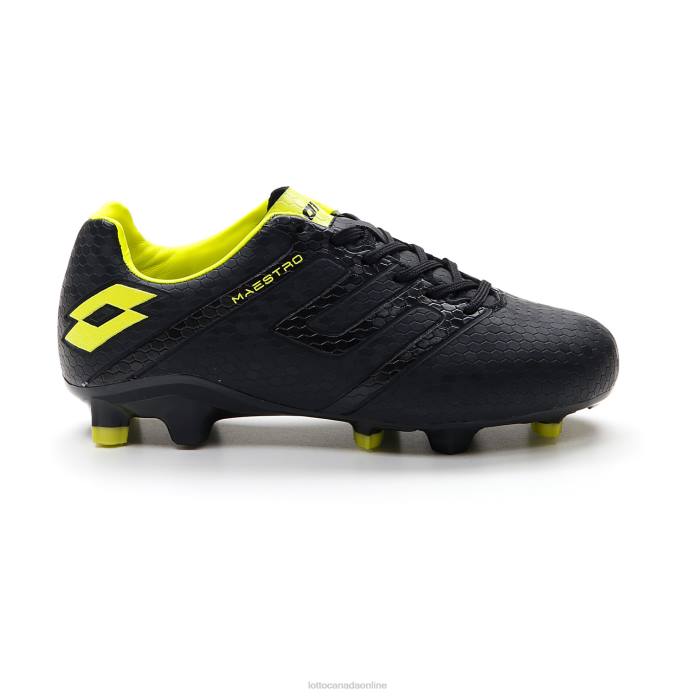MAESTRO 700 IV FG JR ALL BLACK/ACACIA GREEN Lotto Kids Shoes 0Z6F1103