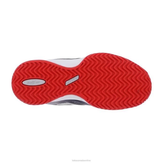 MIRAGE 300 ALR JR ALL BLACK/ALL WHITE/FLAME RED Lotto Kids Shoes 0Z6F1128