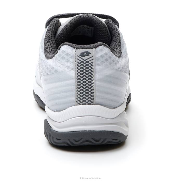 MIRAGE 300 ALR JR ALL WHITE/ASPHALT/VAPOR GRAY Lotto Kids Shoes 0Z6F1127