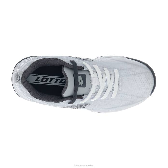 MIRAGE 300 ALR JR ALL WHITE/ASPHALT/VAPOR GRAY Lotto Kids Shoes 0Z6F1127