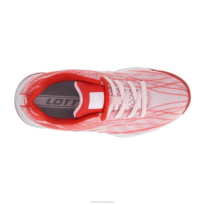 MIRAGE 300 ALR JR PINK CHERRY/ALL WHITE/RED POPPY Lotto Kids Shoes 0Z6F1123