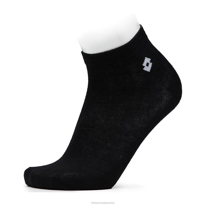 SOCK ANKLE II - PK3PRS ALL BLACK Lotto Man Accessoris 0Z6F660