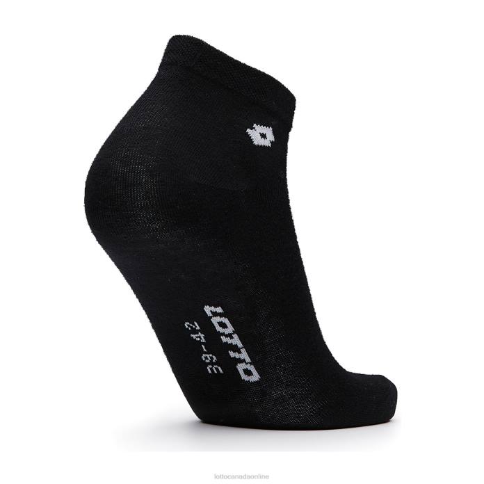 SOCK ANKLE II - PK3PRS ALL BLACK Lotto Man Accessoris 0Z6F660