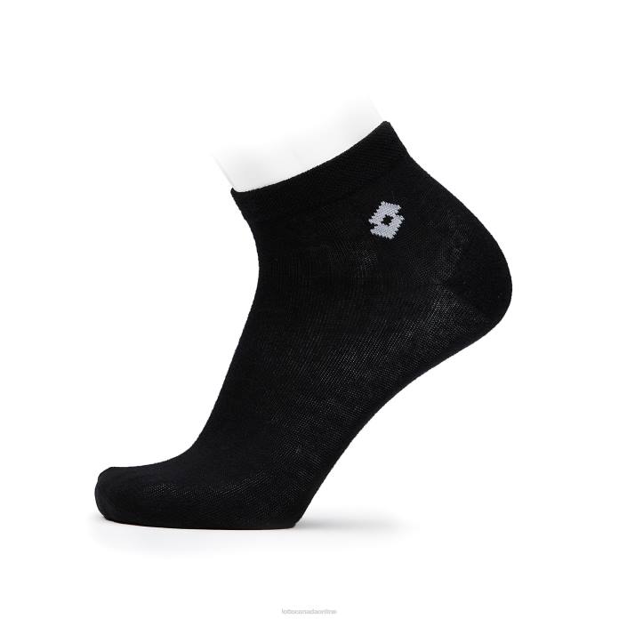 SOCK ANKLE II - PK3PRS ALL BLACK Lotto Man Accessoris 0Z6F660