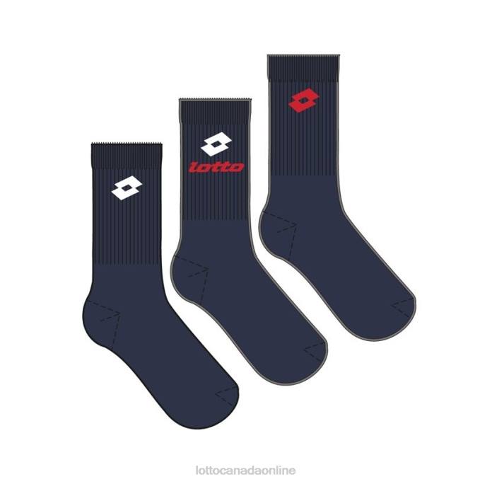 SOCK QUARTER - PK3PRS NAVY BLUE Lotto Man Accessoris 0Z6F661