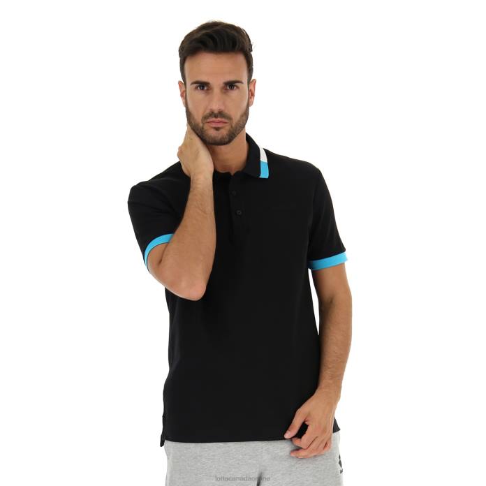 POLO ALASSIO II PQ ALL BLACK Lotto Man Apparel 0Z6F579