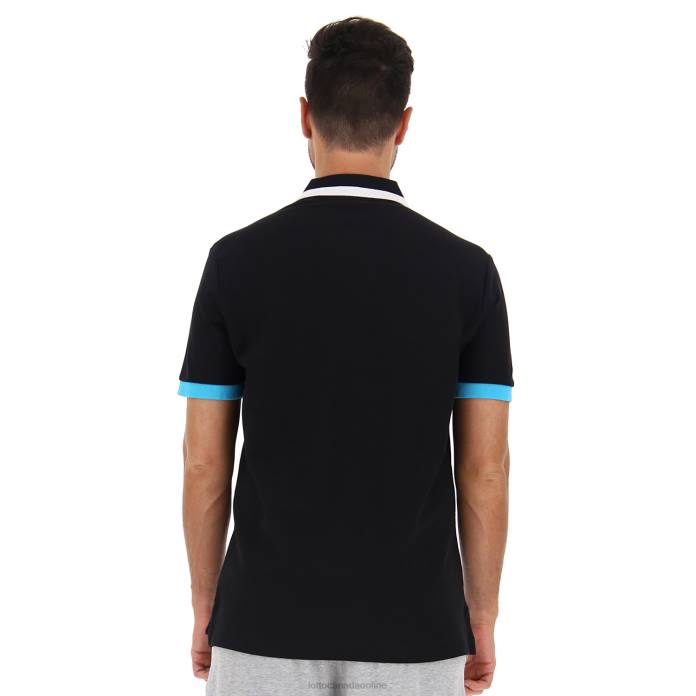 POLO ALASSIO II PQ ALL BLACK Lotto Man Apparel 0Z6F579