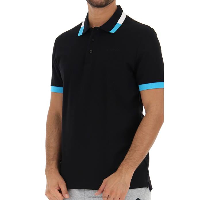 POLO ALASSIO II PQ ALL BLACK Lotto Man Apparel 0Z6F579