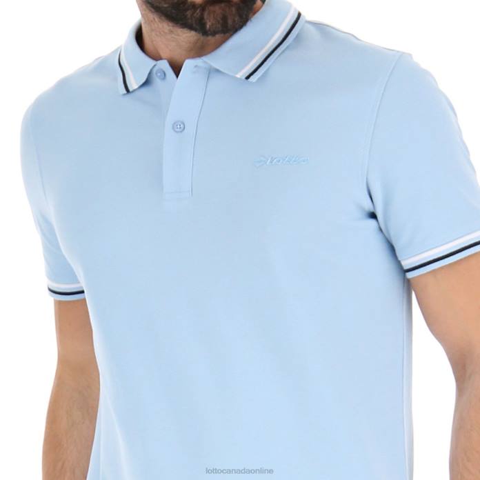 POLO CLASSICA AIRY BLUE/BRIGHT WHITE Lotto Man Apparel 0Z6F561