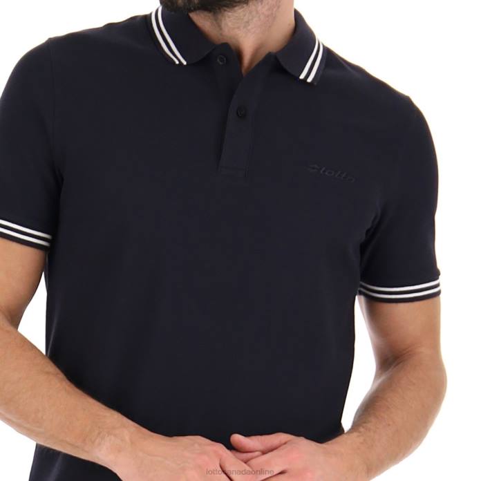 POLO CLASSICA NAVY BLUE/BRIGHT WHITE Lotto Man Apparel 0Z6F555