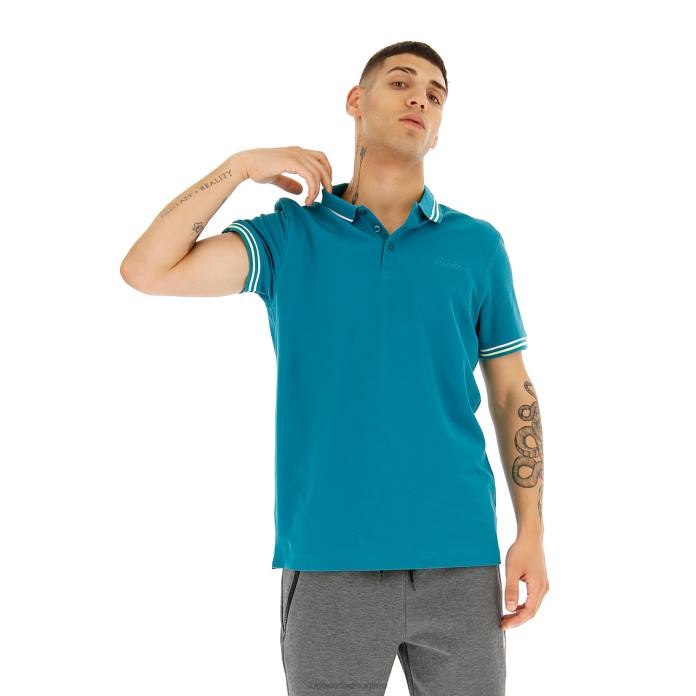 POLO CLASSICA PQ DEEP LAKE/LIGHT GREEN Lotto Man Apparel 0Z6F585